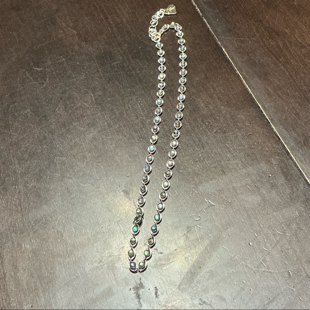 Chic Silver and Multi-colored Necklace by Love Poppy
